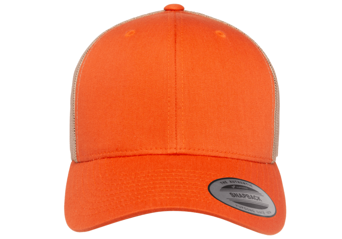 Caps Clubhouse Rustic More Classics Than YP Cap Just Back Khaki Mesh Orange – Trucker