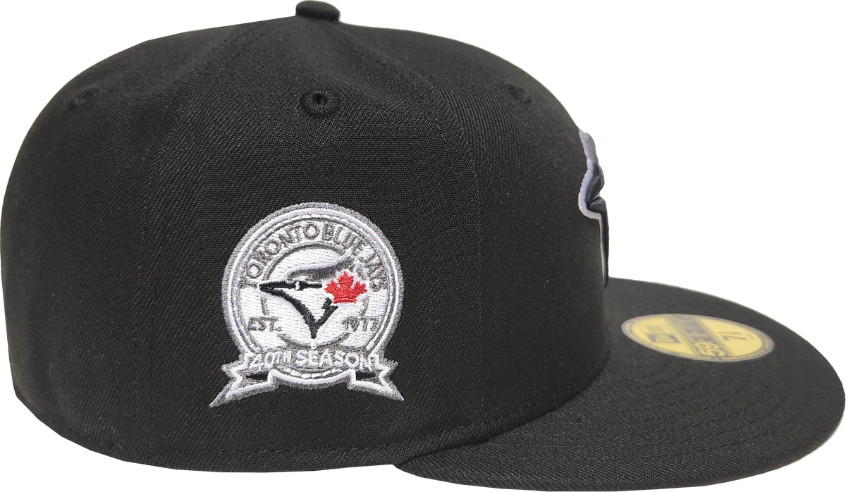 New Era 59FIFTY Black Soutache Toronto Blue Jays Hat - Black, Royal Black / 7 3/8