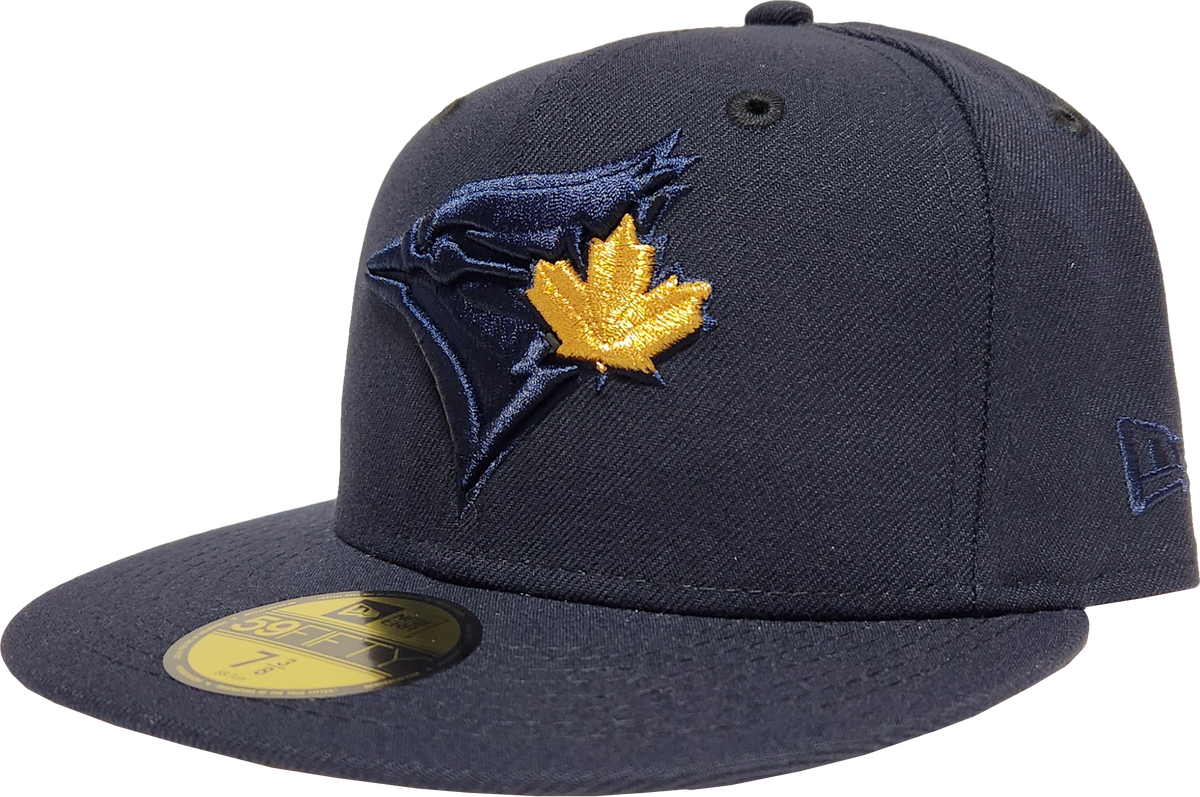 Toronto Blue Jays New Era Red Under Visor 59FIFTY Fitted Hat - Gold