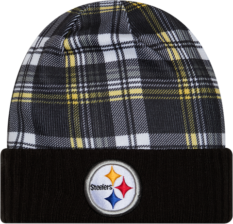 Pittsburgh Steelers Plaid Cuffed Knit Toque