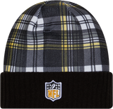 Pittsburgh Steelers Plaid Cuffed Knit Toque Back