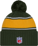 Green Bay Packers Sport Knit Fleece Lined Pom Toque Back