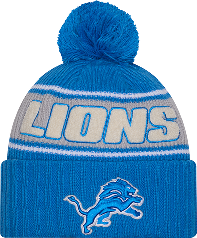 Detroit Lions Sport Knit Fleece Lined Pom Toque