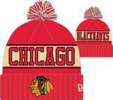 Chicago Blackhawks Retro Knit Fleece Lined Pom Toque