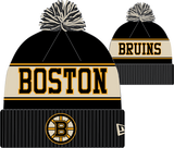 Boston Bruins Retro Knit Fleece Lined Pom Toque