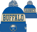 Buffalo Sabres Retro Knit Fleece Lined Pom Toque