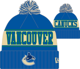 Vancouver Canucks Retro Knit Fleece Lined Pom Toque