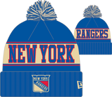 New York Rangers Retro Knit Fleece Lined Pom Toque