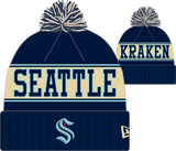 Seattle Kraken Retro Knit Fleece Lined Pom Toque