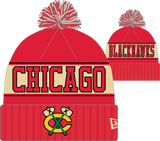 Chicago Blackhawks Alt Retro Knit Fleece Lined Pom Toque