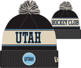 Utah Hockey Club Retro Knit Fleece Lined Pom Toque