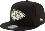 Kansas City Chiefs New Era 9Fifty Snapback Black And White