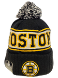 Boston Bruins Retro Knit Fleece Lined Pom Toque