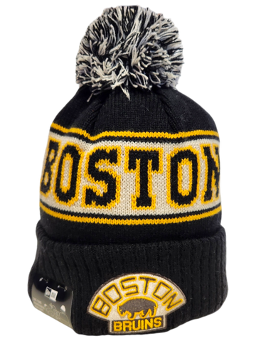 Boston Bruins Alt Retro Knit Fleece Lined Pom Toque