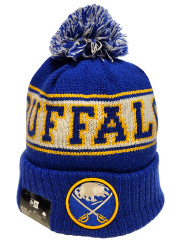 Buffalo Sabres Retro Knit Fleece Lined Pom Toque