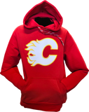 Calgary Flames Embroidered Crest Hoodie Red