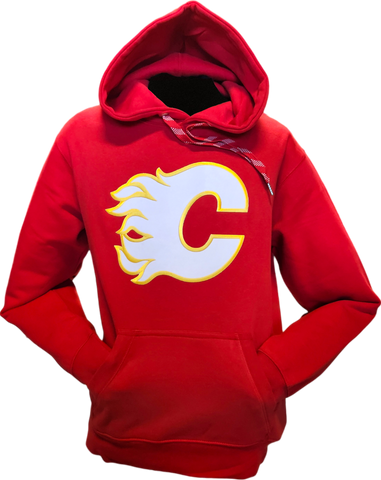 Calgary Flames Embroidered Crest Hoodie Red