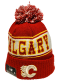 Calgary Flames Retro Knit Fleece Lined Pom Toque