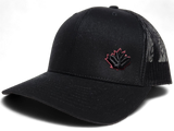 Canada Trucker Cap Black Maroon