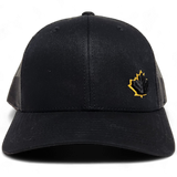 Canada Leaf Trucker Cap Black Gold