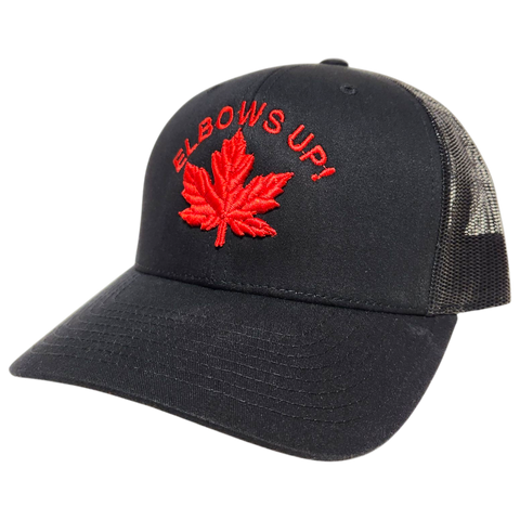 Elbows Up! Canada Trucker Black