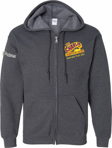 Charlie And The Chocolate Factory Zip Hood Dark Heather