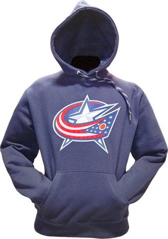 Columbus Blue Jackets Embroidered Crest Hoodie Navy