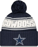 Dallas Cowboys Sport Knit Fleece Lined Pom Toque