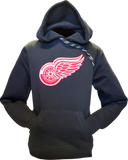 Detroit Red Wings Embroidered Crest Hoodie Black