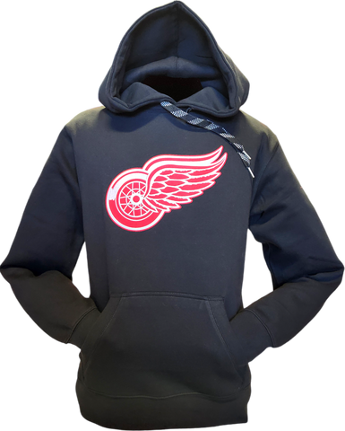 Detroit Red Wings Embroidered Crest Hoodie Black