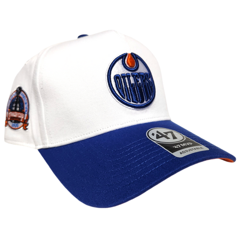 Edmonton Oilers '47 White Sure Shot MVP Snapback