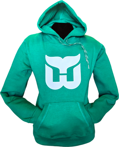 Hartford Whalers Embroidered Crest Hoodie Green