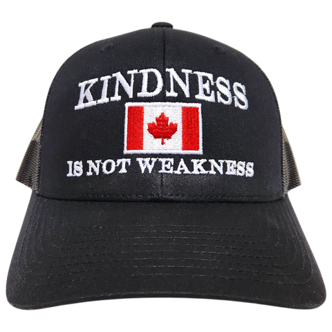 Kindness Is Not Weakness Canada Trucker Black