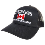 Kindness Is Not Weakness Canada Trucker Black