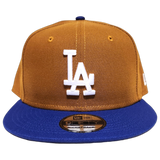 Los Angeles Dodgers New Era 9FIFTY Snapback Peanut Dark Royal