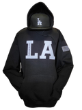 Los Angeles City Hoodie Black White