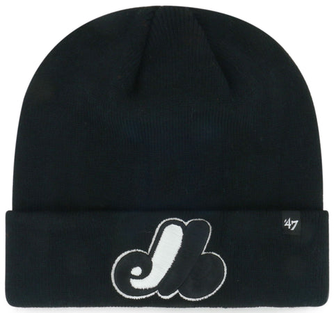 Montreal Expos Raised Cuffed Knit Toque Black