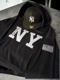 New York City Hoodie Black White