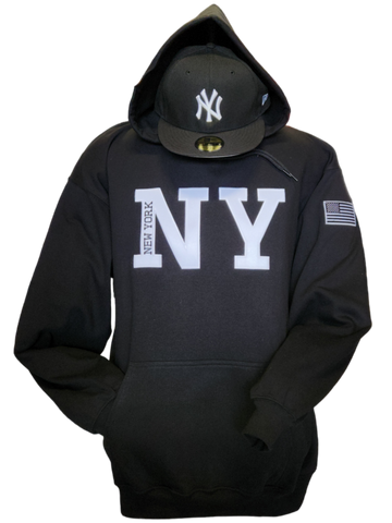 New York City Hoodie Black White