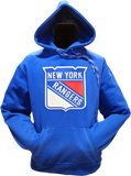 New York Rangers Embroidered Crest Hoodie Blue