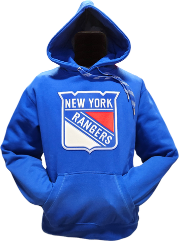 New York Rangers Embroidered Crest Hoodie Blue