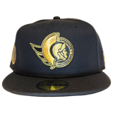 Ottawa Senators NHL 59FIFTY Side Patch Black Metallic Gold