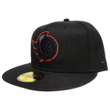 Ottawa Senators NHL 59FIFTY Custom Blackout Red Pop