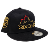 613 Snapback Side Patch Cityscape Black Metallic