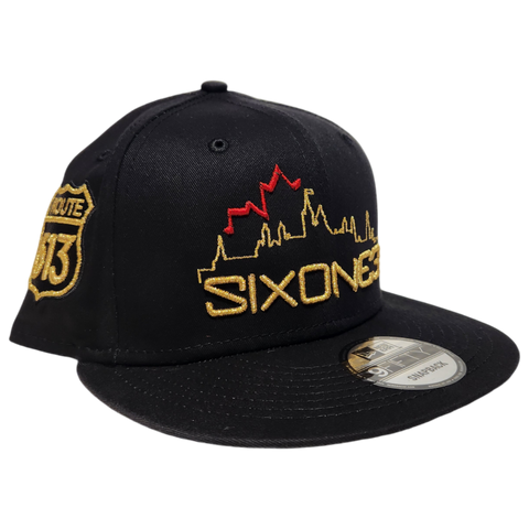 613 Snapback Side Patch Cityscape Black Metallic