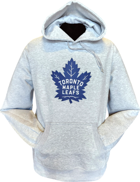 Toronto Maple Leafs Embroidered Crest Hoodie Grey More Than Just Caps Clubhouse