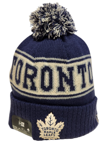 Toronto Maple Leafs Retro Knit Fleece Lined Pom Toque