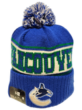 Vancouver Canucks Retro Knit Fleece Lined Pom Toque