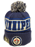 Winnipeg Jets Retro Knit Fleece Lined Pom Toque