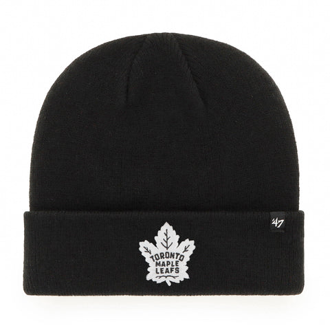 Toronto Maple Leafs Raised Cuffed Knit Toque Black